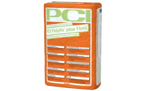 PCI Polyfix plus Fluid – the flowable quick-setting cement mortar for quick work above and below ground