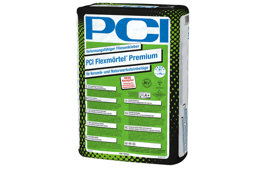 PCI Flexmörtel® Premium mit neuer Rezeptur und verbesserten Verarbeitungseigenschaften