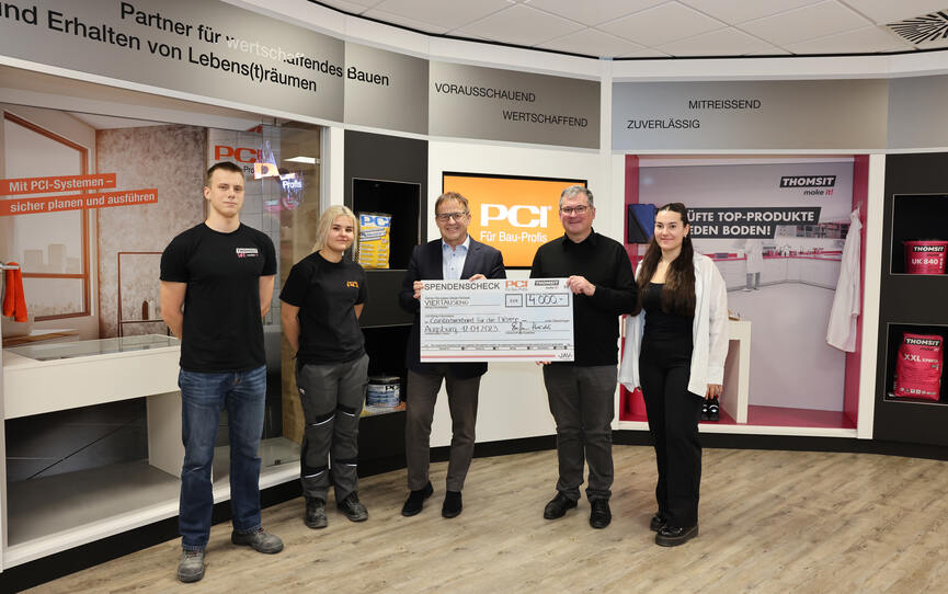 PCI Augsburg GmbH spendet 4.000 Euro an die Caritas in Augsburg