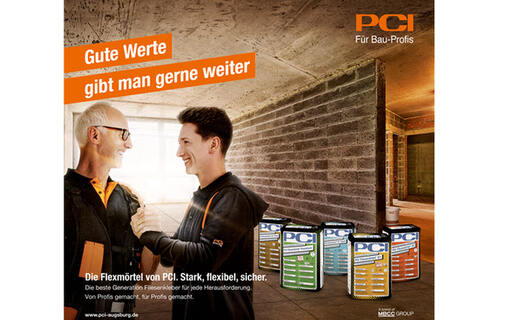New generation of PCI Flexmörtel® for even more reliability and flexibility when laying tiles