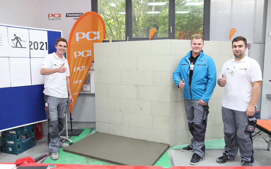 Fliesen-Nationalmannschaft trainiert bei PCI für die erneut verschobene EuroSkills 2020