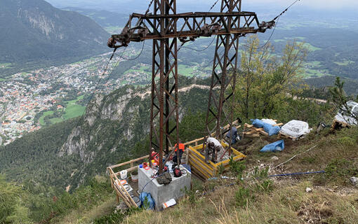 Concrete refurbishment on the mountain